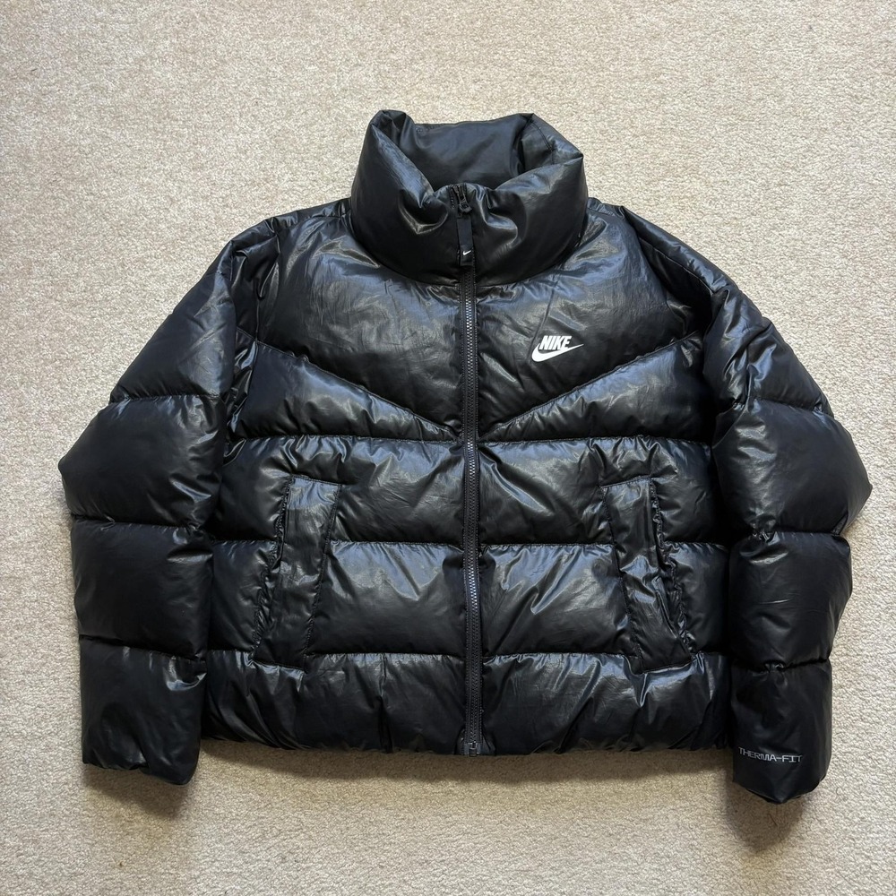 Nike Therma-FIT Puffer Jacket‎ Mens Small Black Insulated Full Zip DH4079-010